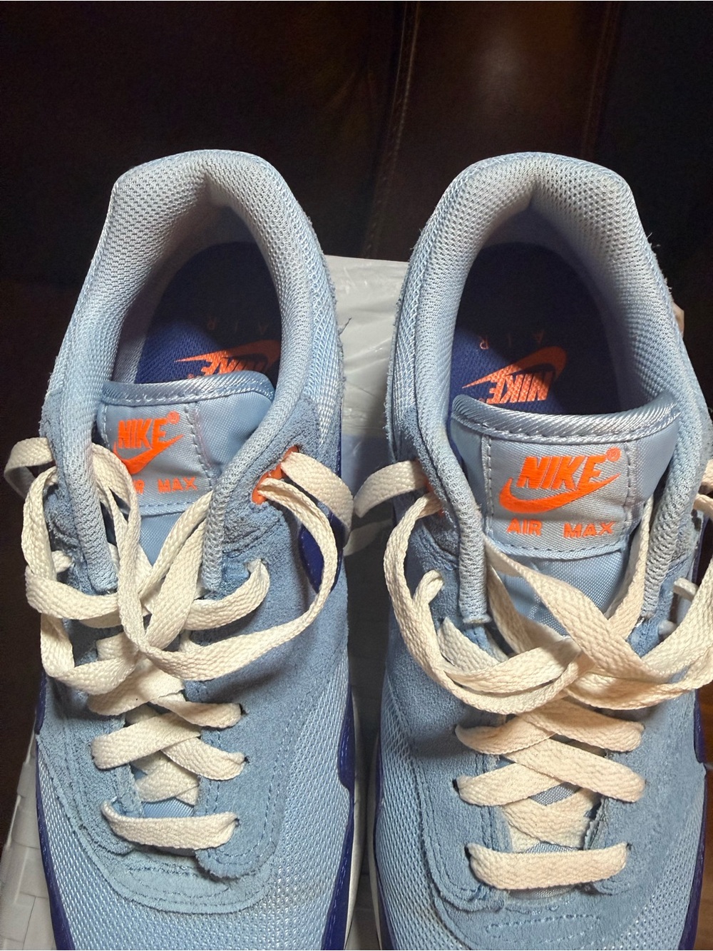 Nike Men’s Air Max Light Blue and Blue Low-Top Sneakers - Picture 3 of 7